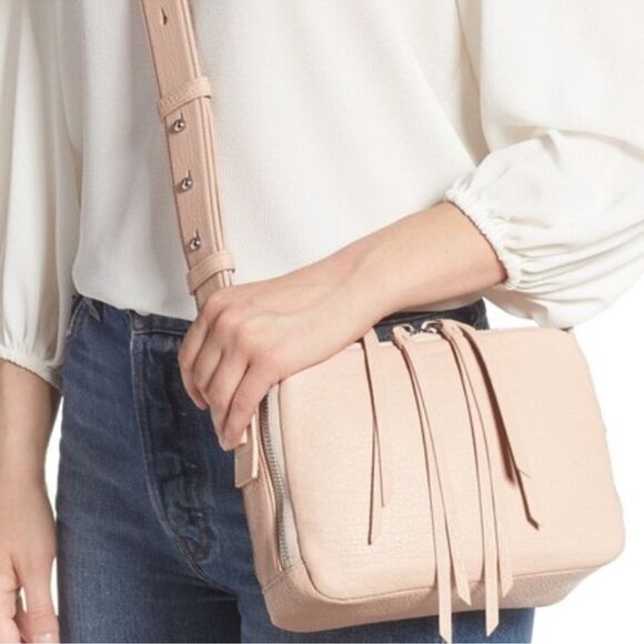 ALLSAINTS Vincent Crossbody Bag In Peach Pink - Picture 1 of 13